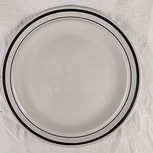 China Newcor Stoneware Bread Plate 4027 Satellite Black 7 1/2" Vintage